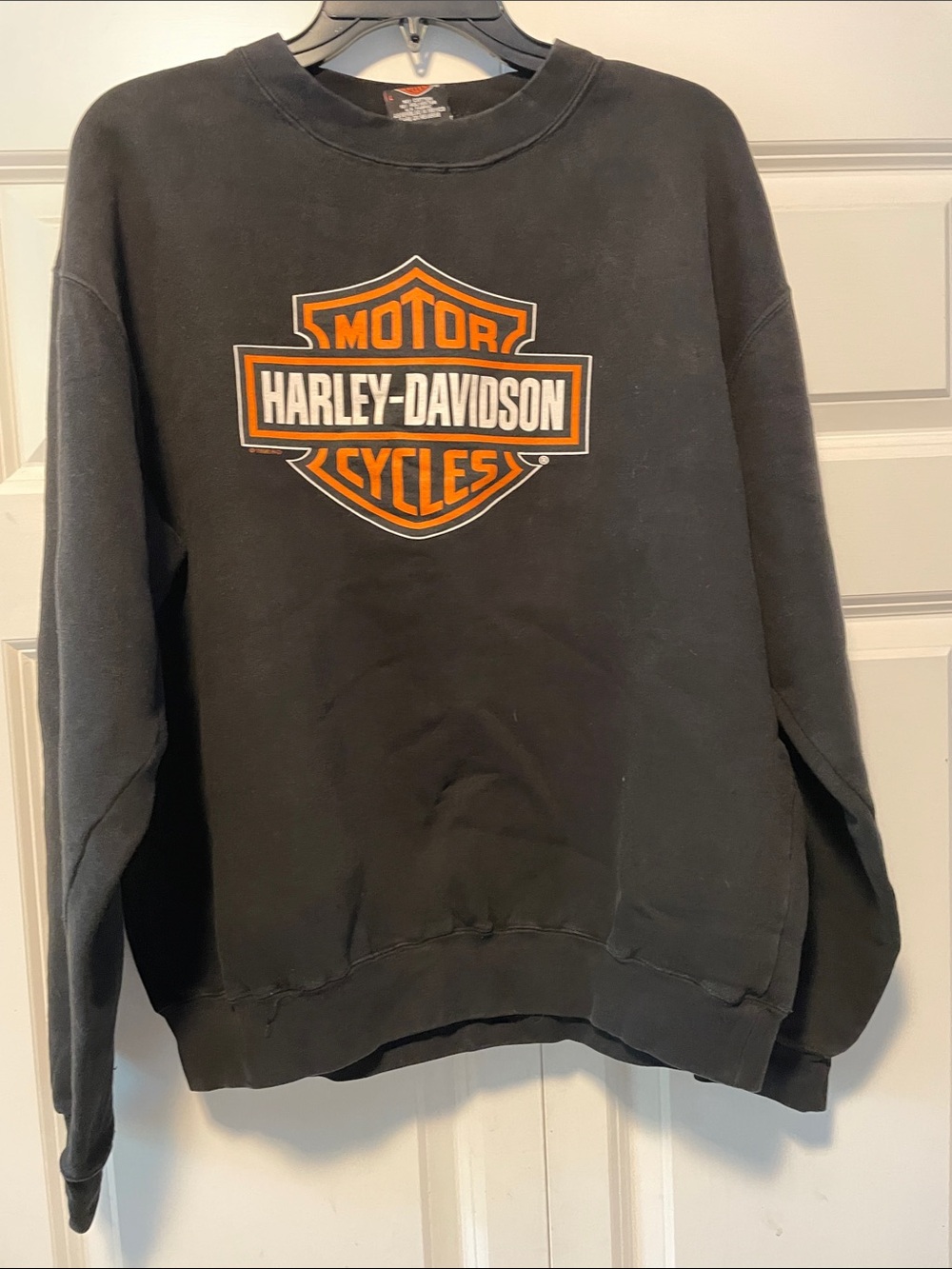 Harley-Davidson Black Sweatshirt with Orange Logo
